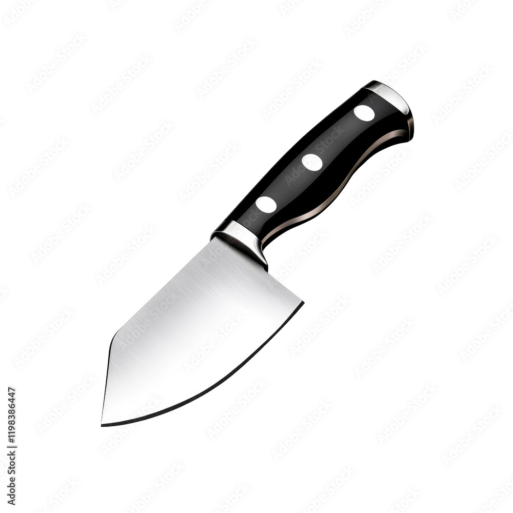 Sleek Modern Chef's Knife with Black Handle Isolated on Transparent Background Sleek Modern Chef's Knife with Black Handle Isolated on Transparent Background