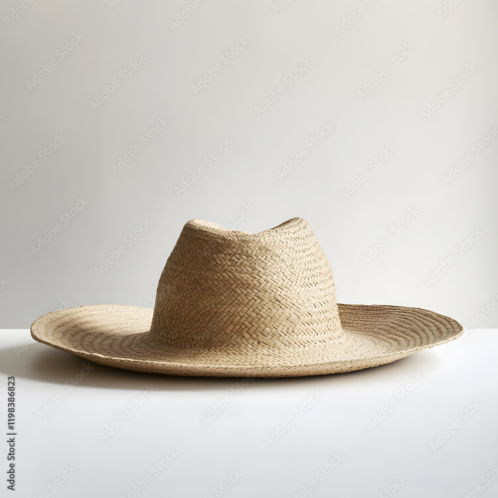 lightweight garden hat with wide brim displayed on plain surface, perfect for sun protection and outdoor activities. woven texture adds natural, rustic charm lightweight garden hat with wide brim displayed on plain surface, perfect for sun protection and outdoor activities. woven texture adds natural, rustic charm