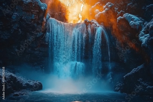 Experience captivating beauty of a waterfall through this stunning vid photo