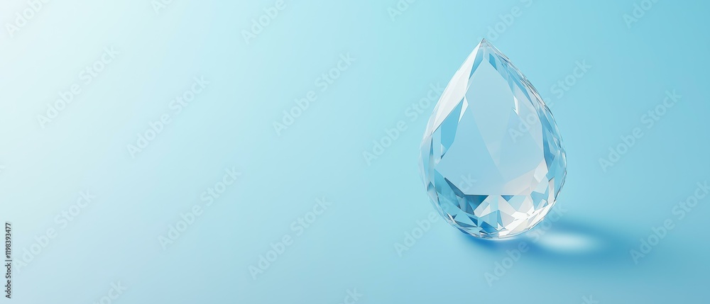A single sparkling diamond set against a soft blue backdrop, conveying elegance and luxury. A single sparkling diamond set against a soft blue backdrop, conveying elegance and luxury.