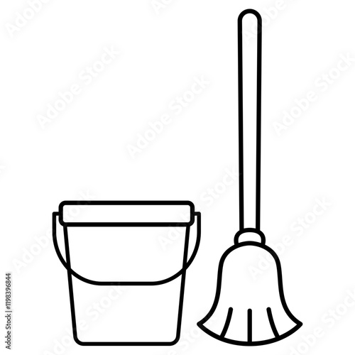 bucket and mop