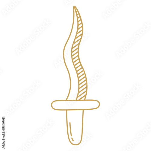 Mystical Celestial Illustration with Seamless Pattern. Isolated Vector