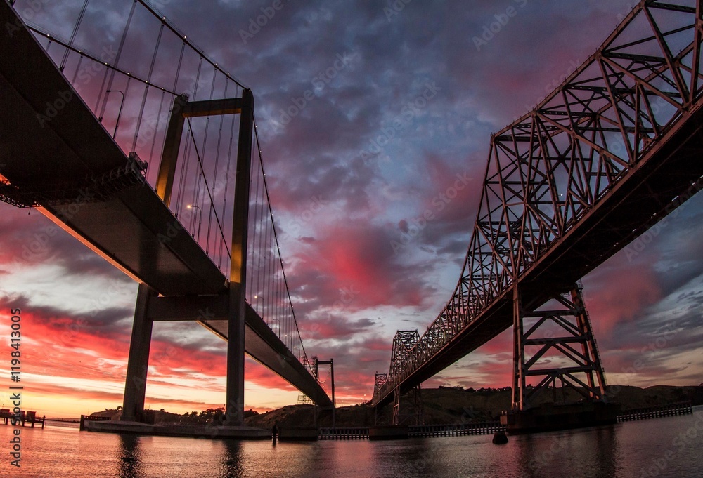 bridge at sunset