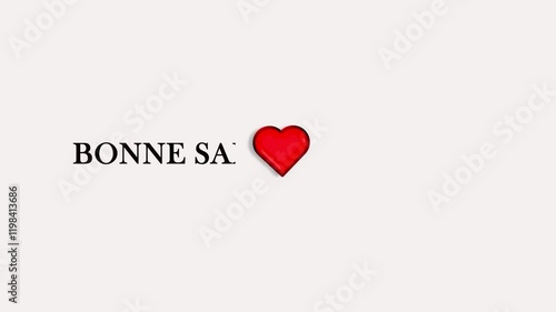 'happy valentin's day' in  French text 