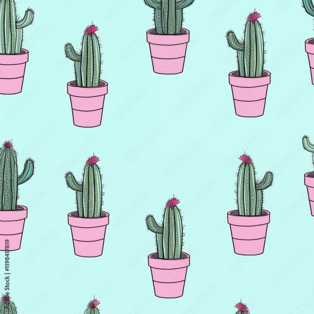 Fototapeta premium Medium-Sized Cactus with Ridges