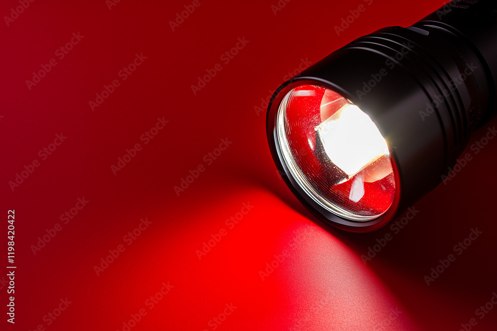 Flashlight isolated on a color background Flashlight isolated on a color background