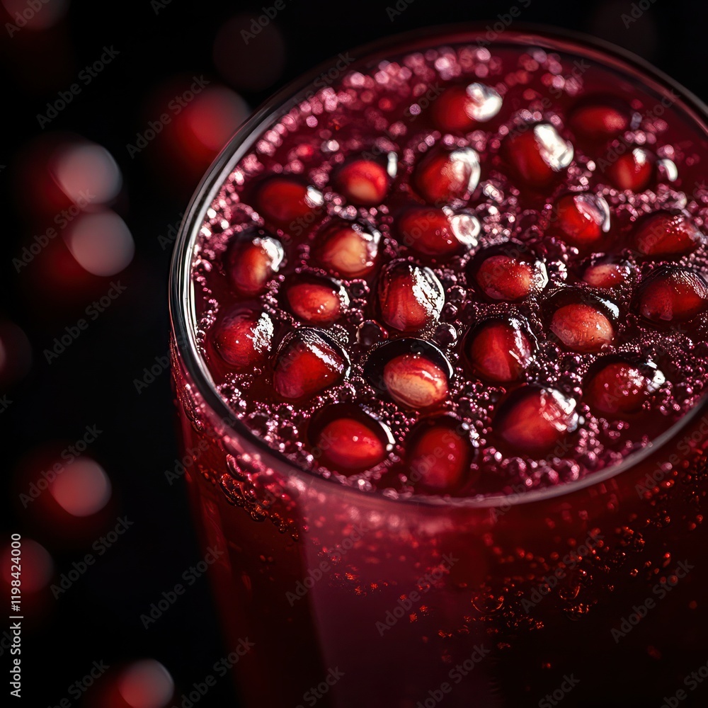 A freshly made pomegranate juice A freshly made pomegranate juice