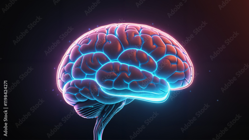 A stunning visualization of a neural brain hologram showcasing the essence of artificial intelligence A stunning visualization of a neural brain hologram showcasing the essence of artificial intelligence