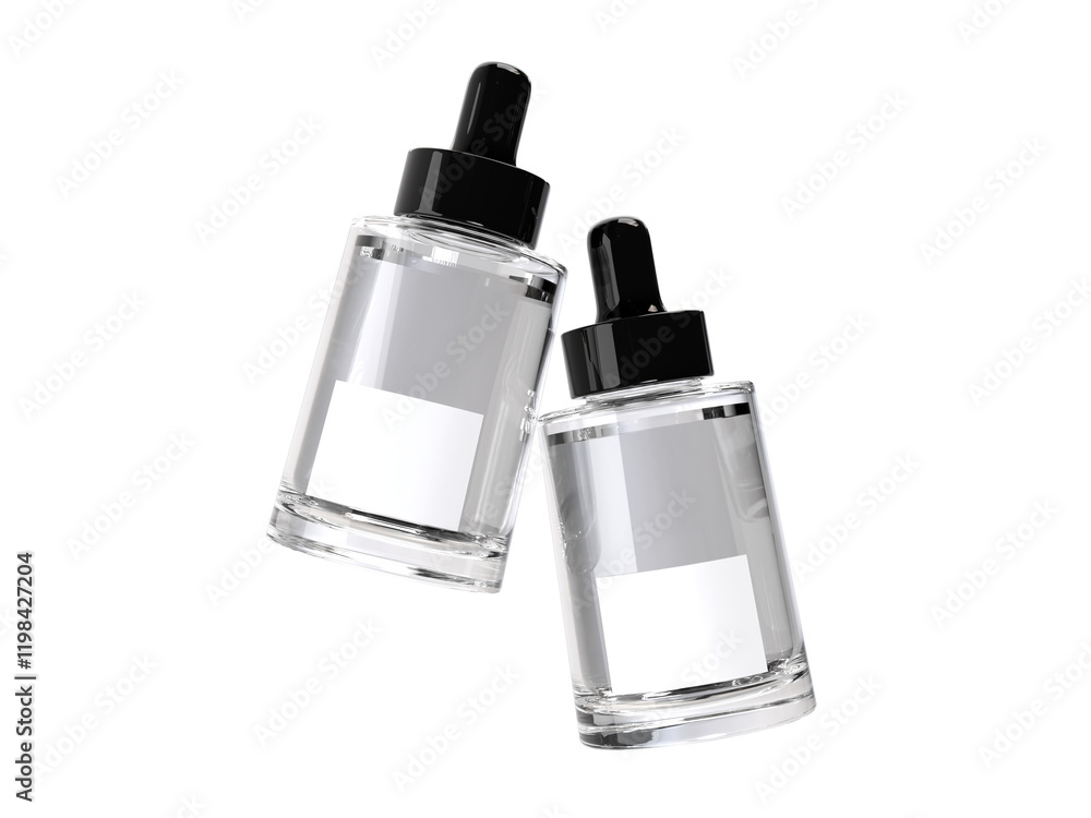 Mockup cosmetic bottles container packaging premium with dropper isolated on background. Design template for Ads serum, essential oil, face treatment, gel, skin care, makeup, healthcare or medicine Mockup cosmetic bottles container packaging premium with dropper isolated on background. Design template for Ads serum, essential oil, face treatment, gel, skin care, makeup, healthcare or medicine