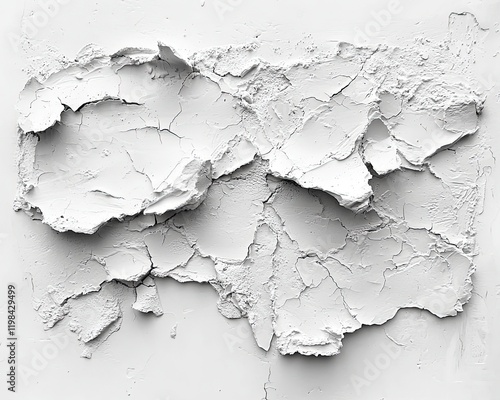 Wallpaper Mural Textured white surface with cracks and uneven layers. Torontodigital.ca