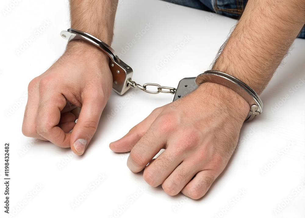 male hands in handcuffs male hands in handcuffs