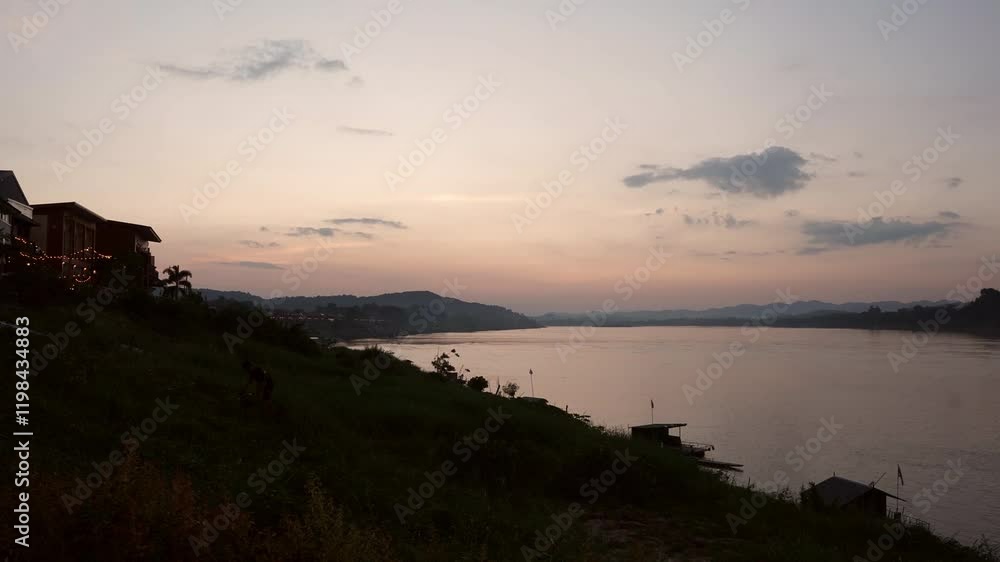 vanilla sky sunset view over the river time-lapse video vanilla sky sunset view over the river time-lapse video