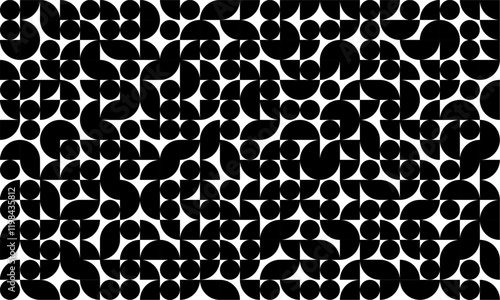 Minimalist trendy Bauhaus pattern backgrounds op-art, retro styled pattern
