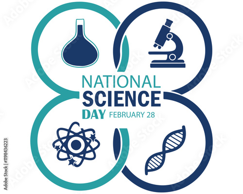 National science day observed every year on February 28. banner, flyer, poster and social medial template design.