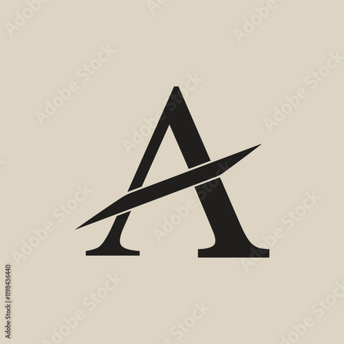 a letter logo solit coller photo