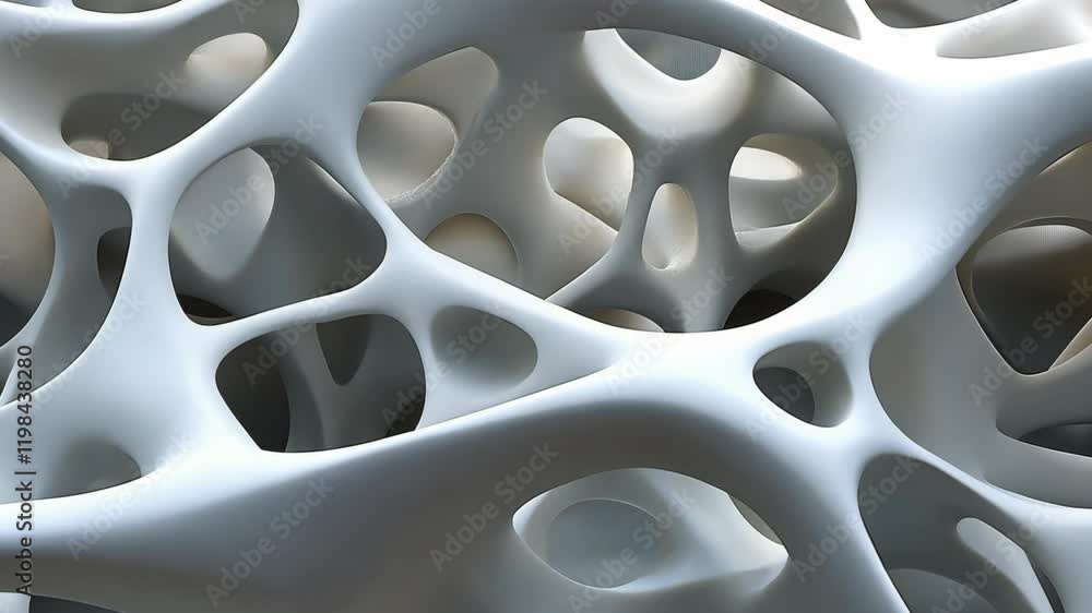 Complex white structures mimic organic forms in intricate pattern found in scientific visualization or design Complex white structures mimic organic forms in intricate pattern found in scientific visualization or design