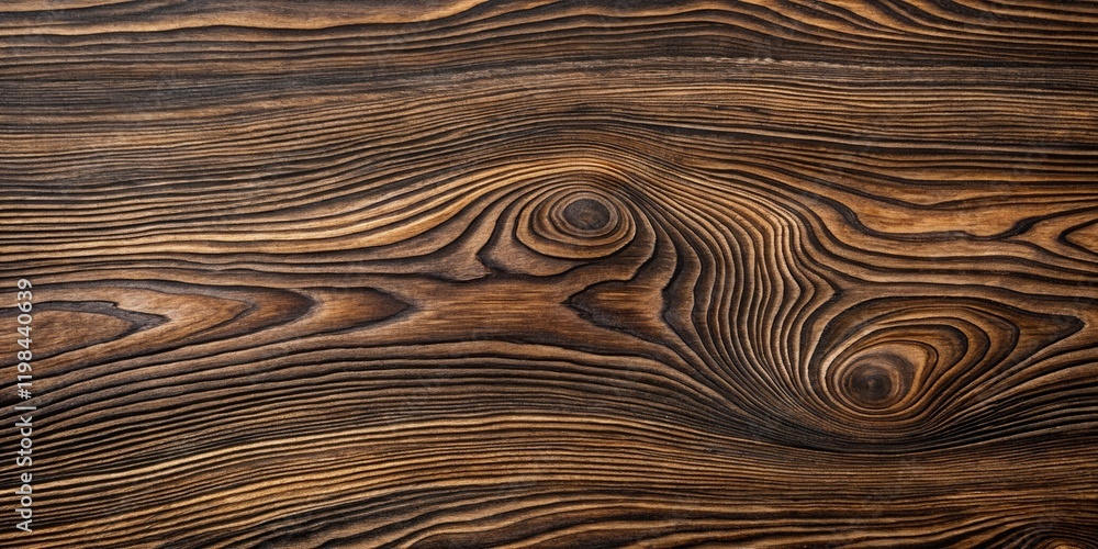 Intricate Wood Grain Texture Rich Brown and Black Hues, Natural Pattern, Detailed Surface Intricate Wood Grain Texture Rich Brown and Black Hues, Natural Pattern, Detailed Surface