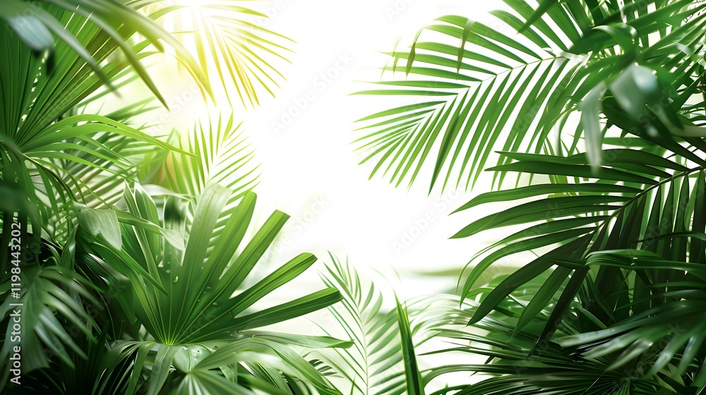 Palm leaves backgrounds sunlight outdoors background Palm leaves backgrounds sunlight outdoors background