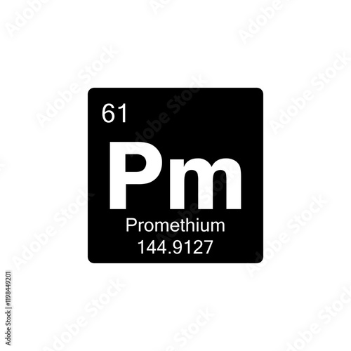 periodic table Promethium glyph icon