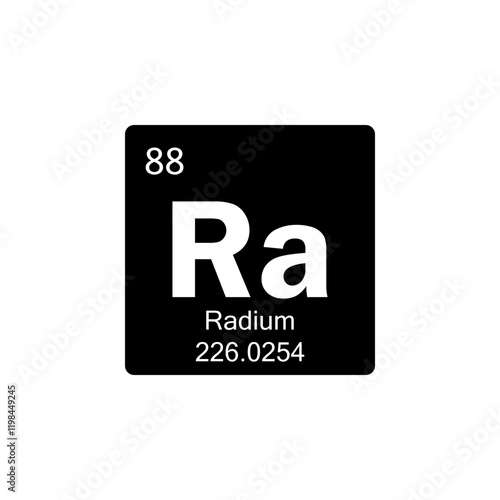 periodic table Radium glyph icon
