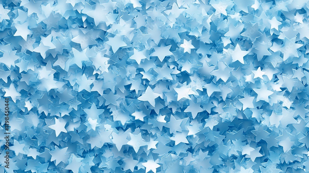 Obraz premium Abstract background of many light blue stars.