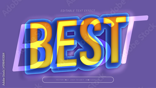 best gradient text effect editable modern typography vector