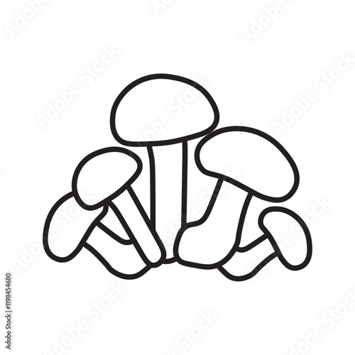 basidiomycota line icon photo