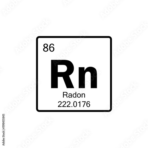 periodic table Radon line icon