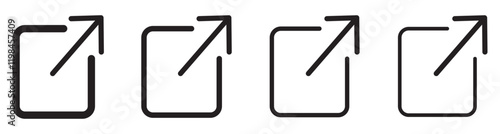  Web chain open link to attached website. External link icon vector sign.