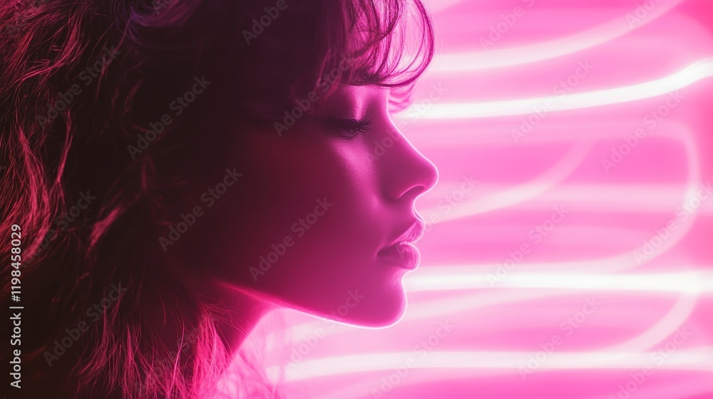 Abstract electric neon pink psychedelic gradient background, subtle light flares texture album cover, monochrome focus, Generative AI Abstract electric neon pink psychedelic gradient background, subtle light flares texture album cover, monochrome focus, Generative AI
