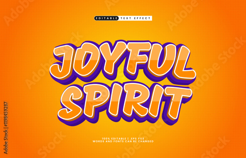 joyful spirit editable text effect with a happy and joyful text style