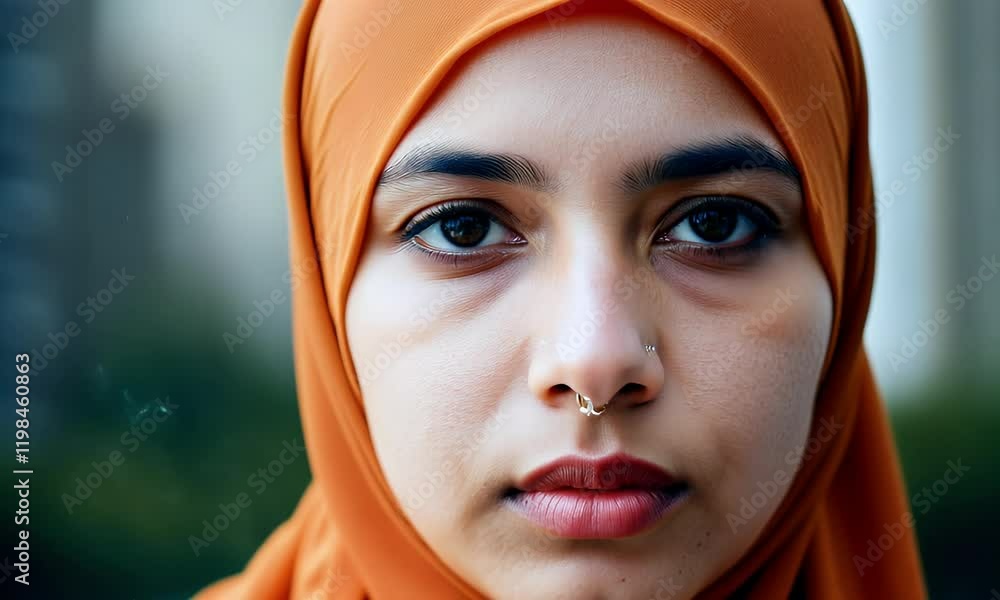 Portrait of a Young Woman Wearing a Hijab Portrait of a Young Woman Wearing a Hijab