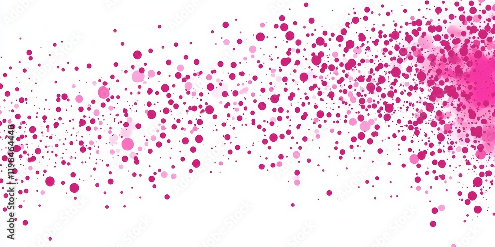 Abstract pink and magenta splattered dots on white background. Abstract pink and magenta splattered dots on white background.
