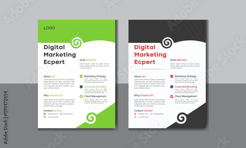 Corporate business flyer template design set