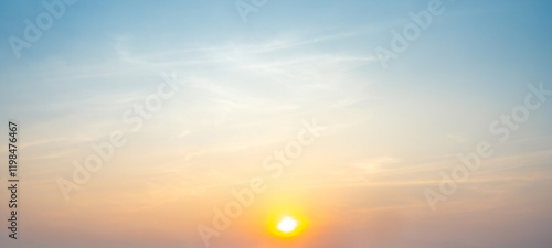 Sunset sky for background or sunrise sky and cloud at morning.