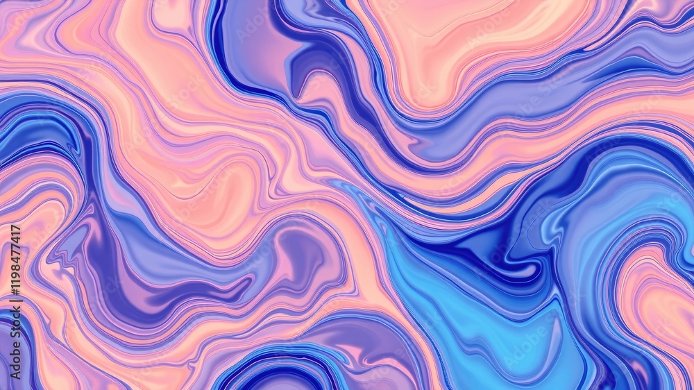 Abstract Swirling Pastel Blues and Peach Hues, a Visually Appealing Design for Backgrounds Abstract Swirling Pastel Blues and Peach Hues, a Visually Appealing Design for Backgrounds