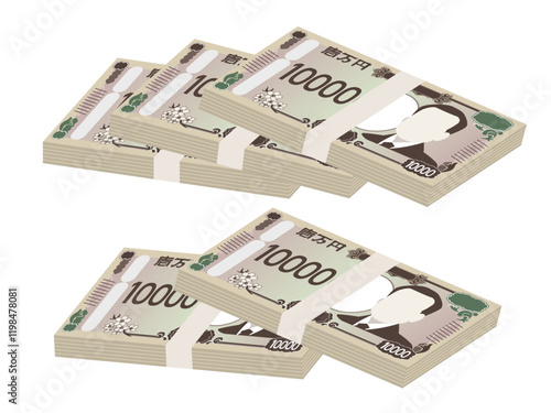 五百万円の札束のイラスト