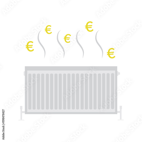 High heating costs in winter. Thermostatic valve of the radiator. Reducing the heat due to high energy prices. Regulating the temperature in the house with a thermostat. 