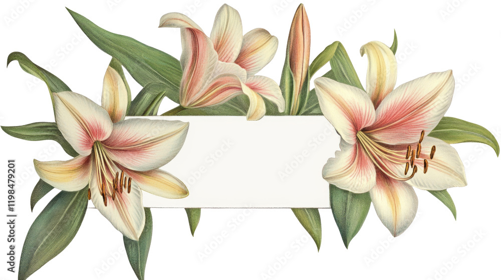 Obraz premium Lily, isolated on transparent background