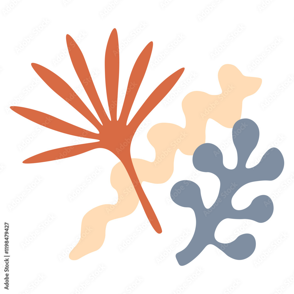 Obraz premium Abstract Matisse Shape. Flat Vector Illustration