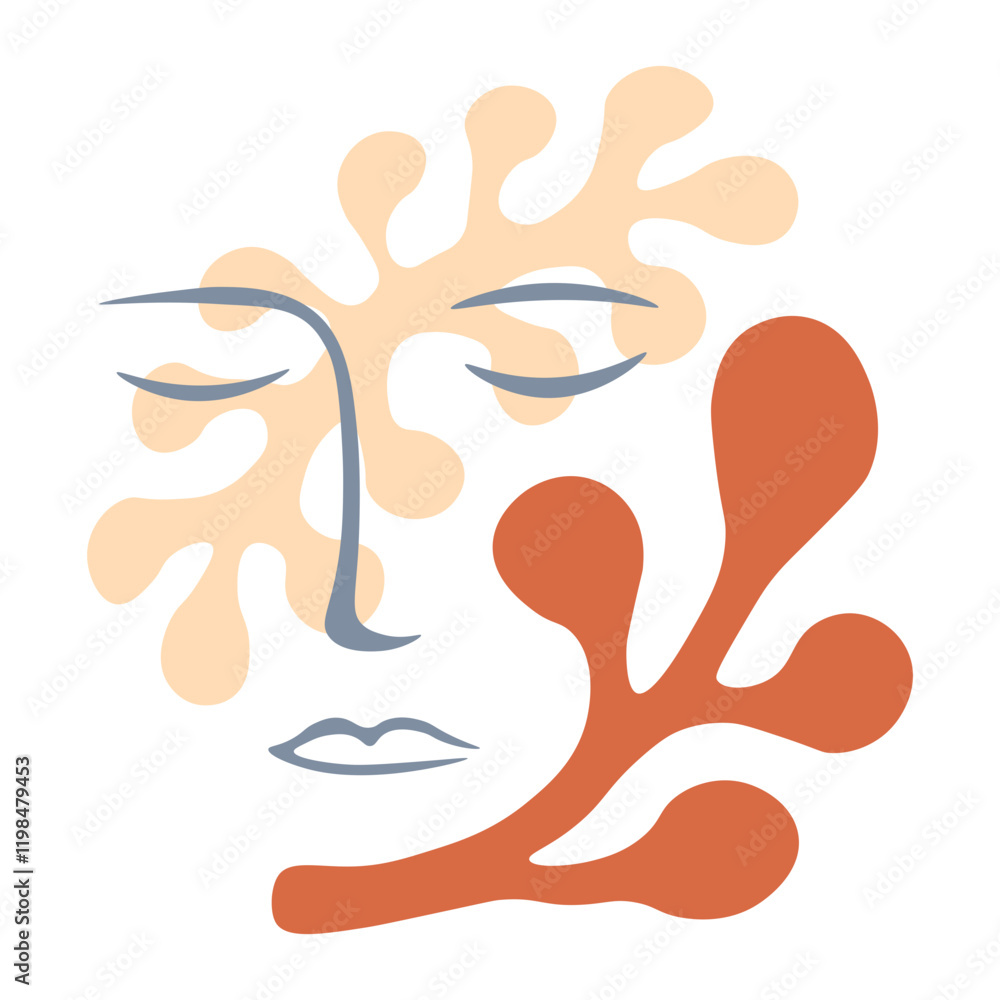 Abstract Matisse Shape. Flat Vector Illustration Abstract Matisse Shape. Flat Vector Illustration