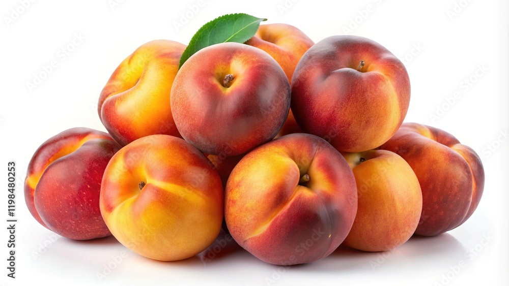 Pile of Ripe Peaches with Vibrant Colors - A neat pile of ripe peaches with a glossy finish and vibrant orange and yellow hues, showcasing freshness and juicy texture.
Pile of Ripe Peaches with Vibrant Colors - A neat pile of ripe peaches with a glossy finish and vibrant orange and yellow hues, showcasing freshness and juicy texture.
