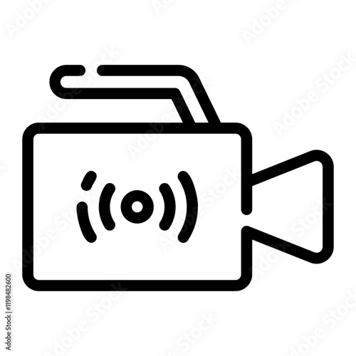 live streaming Line Icon