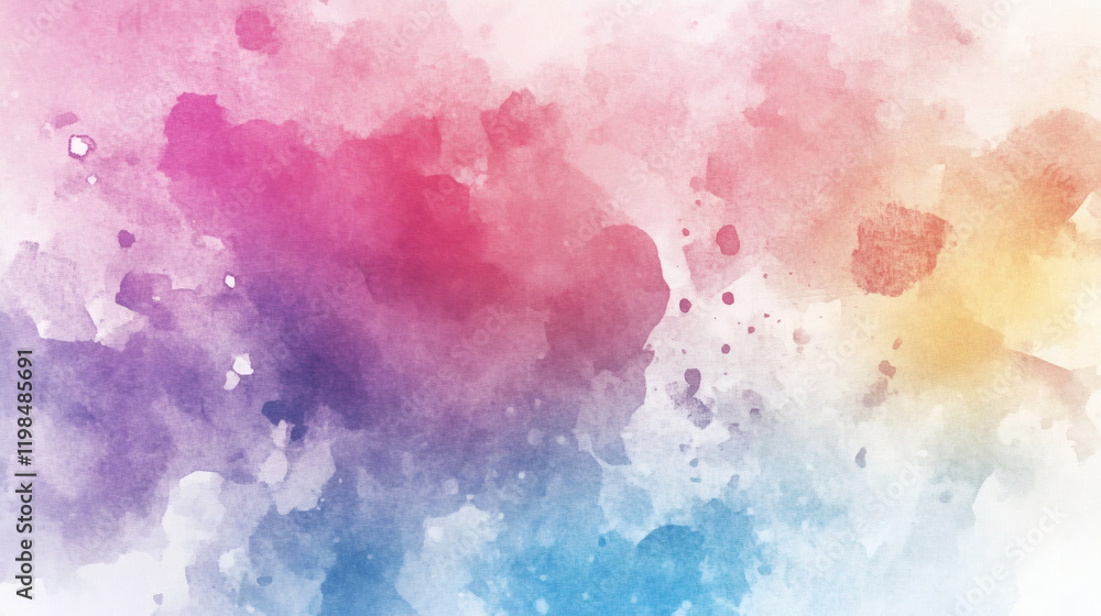 Fototapeta premium watercolor painting with abstract shapes, abstract background