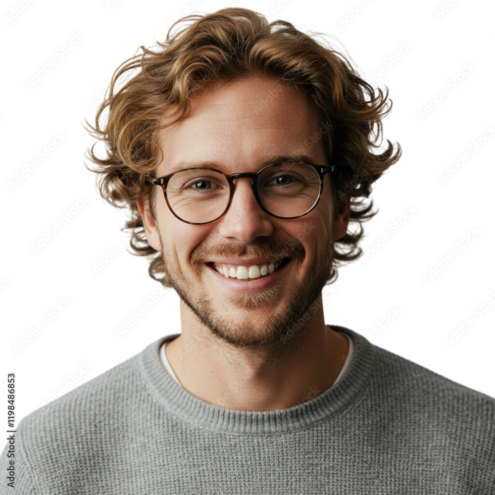 Happy Smiling Man Portrait Casual Style Glasses Attractive Young Male Model Face Shot Image Photo Human Adult Happy Smiling Man Portrait Casual Style Glasses Attractive Young Male Model Face Shot Image Photo Human Adult
