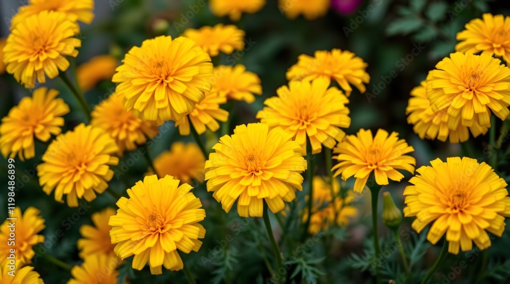 Yellow flowers in full bloom, captured up close with vivid colors and textures, conveying freshness, beauty, and the essence of nature during the spring season. Yellow flowers in full bloom, captured up close with vivid colors and textures, conveying freshness, beauty, and the essence of nature during the spring season.