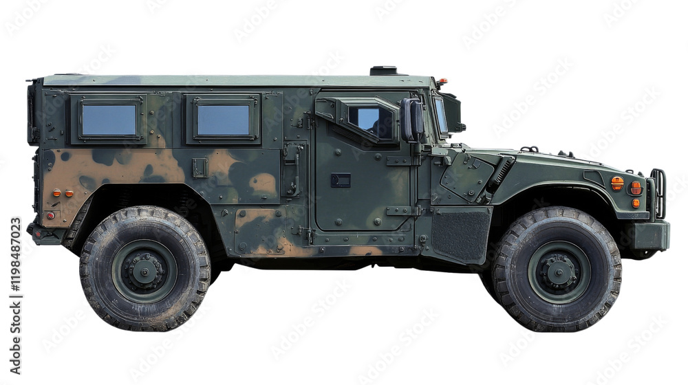 Obraz premium Military armored fighting vehicle, isolated on transparent background