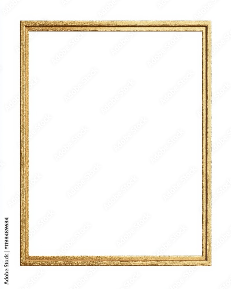 Square golden wooden picture frame isolated on white background. Square golden wooden picture frame isolated on white background.