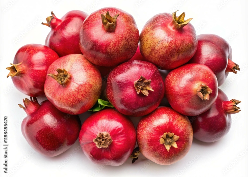 Pile of fresh whole pomegranates - A vibrant pile of fresh pomegranates with glossy red skin, emphasizing their natural color and health benefits.
Pile of fresh whole pomegranates - A vibrant pile of fresh pomegranates with glossy red skin, emphasizing their natural color and health benefits.