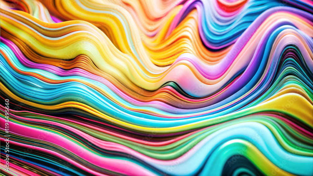 Rainbow-colored psychedelic wavy pattern background Rainbow-colored psychedelic wavy pattern background